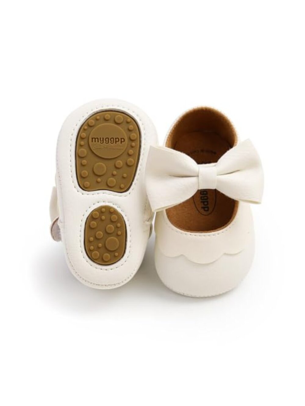 Infant Mary Jane Flats Faux Leather Hook and Loop Baby Prewalker Shoes